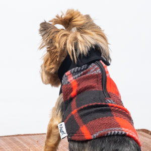 Red Plaid Dog Jacket | Red Plaid Puppy Jacket | Puphazit